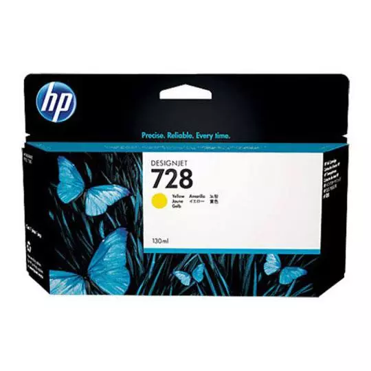 HP 728 130-ml Yellow DesignJet Ink.