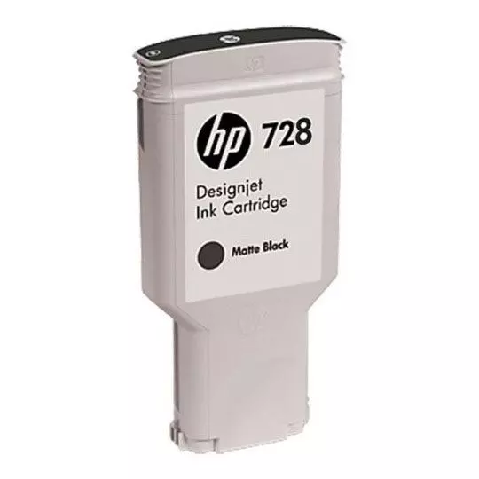 Cartucho de tinta HP 728 de 300 ml negro.