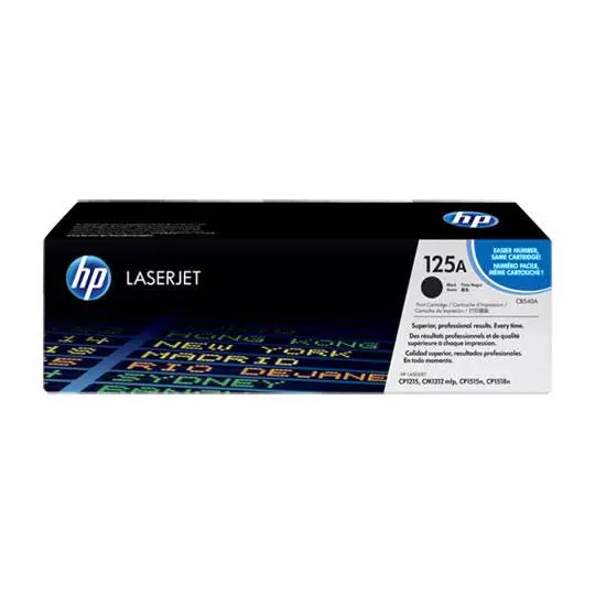 Cartucho de tóner negro HP 125a.