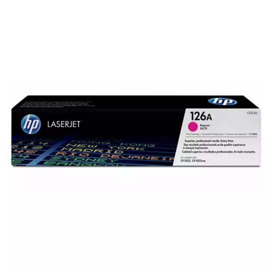 Cartucho de tóner magenta HP 126a.