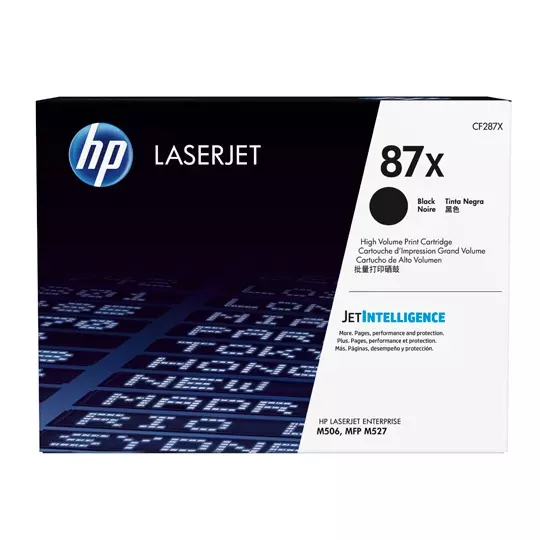 Cartucho de tóner negro HP 87x.