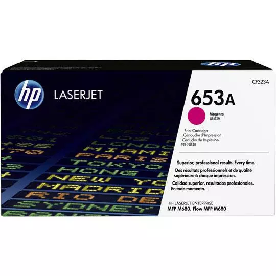 Cartucho de tóner magenta HP 653A Cartucho de tóner magenta HP 653A
