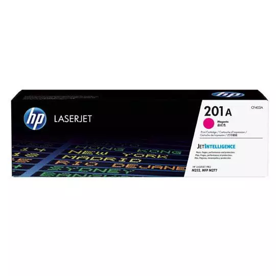 Cartucho de tóner magenta HP 201a.