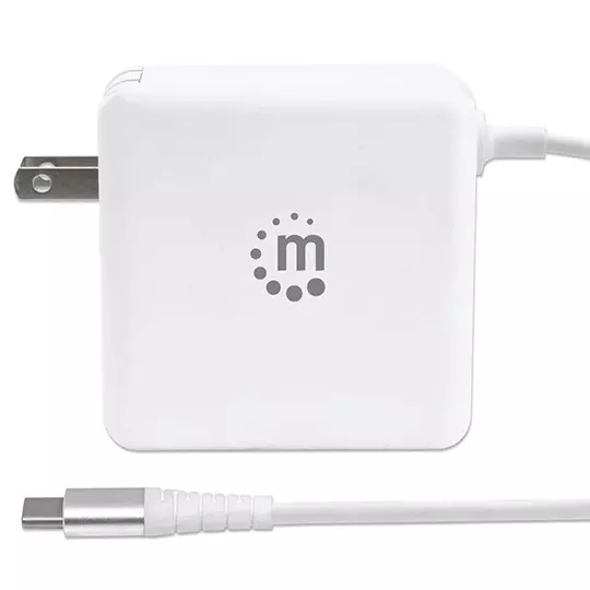 LM-Cargador de energía PD con cable USB-C integrado 60 W blanco