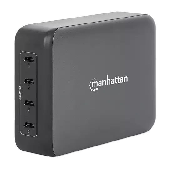 Estación de carga USB-C, 4 puertos USB-CPD, 240W