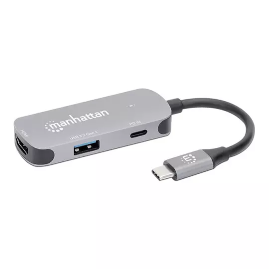 DOCKING USB-C 3 PTOS HDMI/USB-A/USB-C MANHATTAN