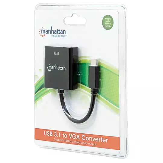 Convertidor Manhattan USB tipo c a sV HD15
