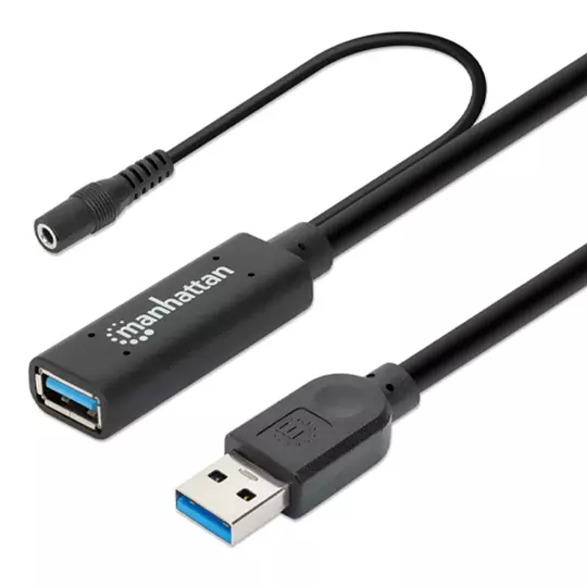 Cable Extensión USB Manhattan USB A 3.0 Macho a USB A Hembra 15 Metros