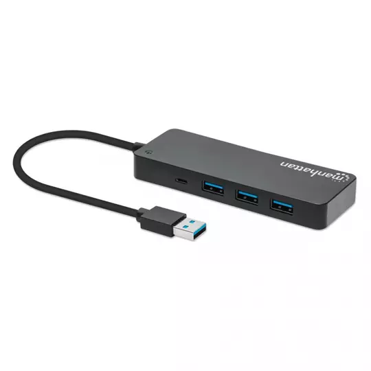 HUB USB V3.2 7 PTOS A SIN FUENTE 5GBPMANHATTAN