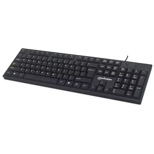 Teclado Manhattan Alámbrico USB Negro.