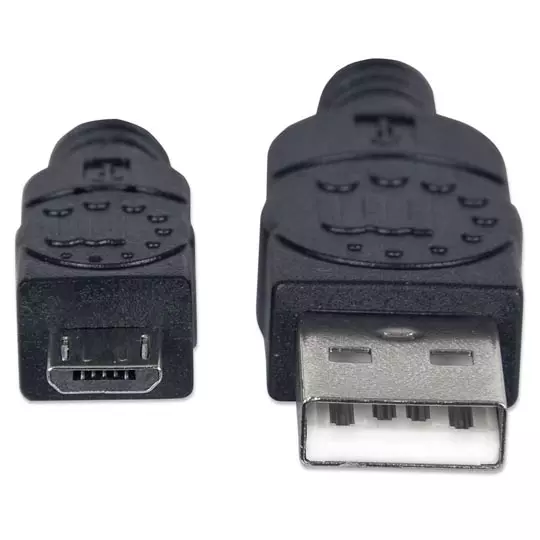 Cable Manhattan USB A-micro B V2.0 1m negro