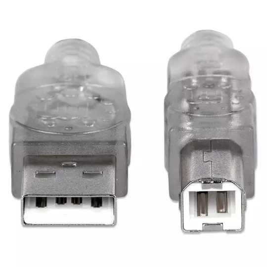 Cable Manhattan USB a-b v2.0 3.0m pla.
