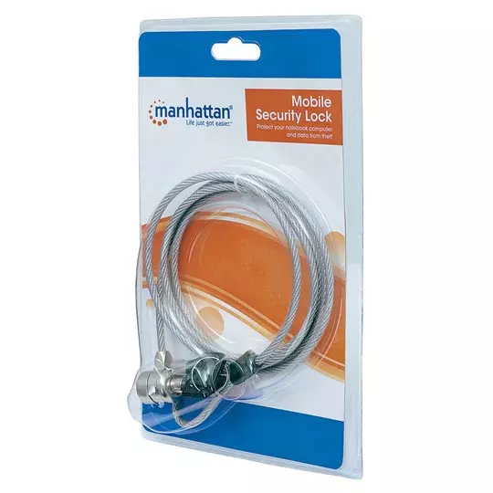 Candado laptop Manhattancon llave 1.4m gris