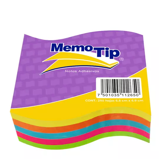 Notas Adhesivas Memo Tip forma bandera con 250 hojas de 6.8 x 7.62 cm