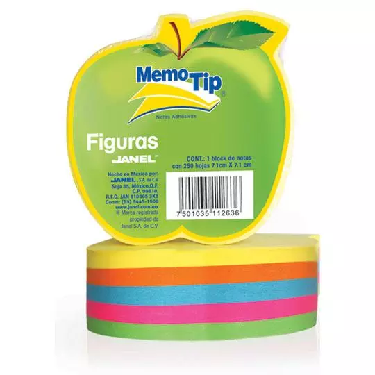 Notas Adhesivas Memo Tip forma manzana.