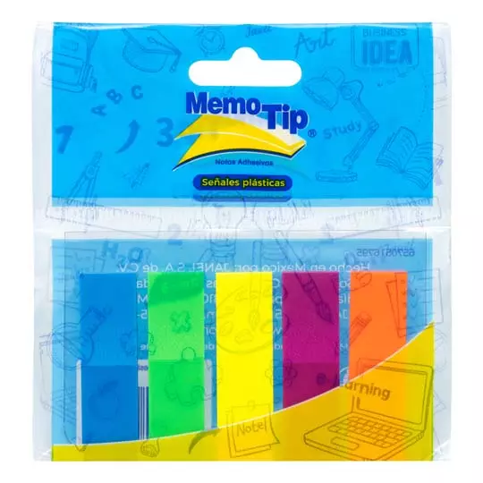 Señales plásticas memo tip 5 colores
