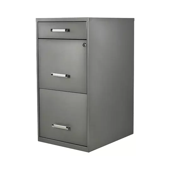 Archivero metálico MUNDO IN tamaño carta 2 gavetas + 1 cajón color gris