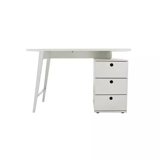 Escritorio MUNDO IN mod. Milano con almacenamiento en color blanco