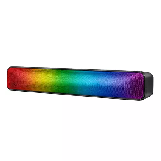 Bocina recargable KAISER 2x2" de 6 w luzmulticolor color negro