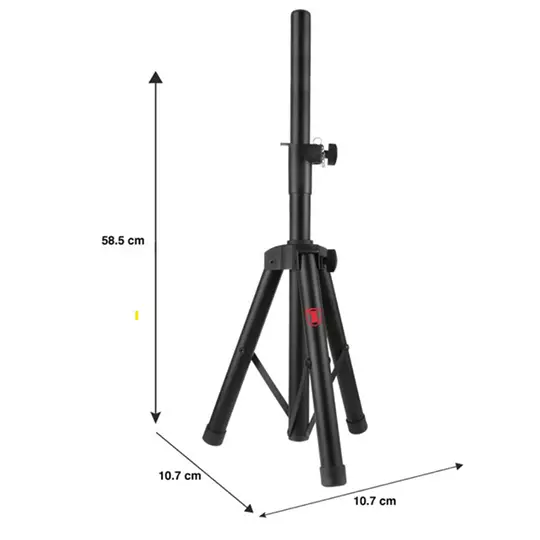Tripie profesional de Acero para bafle 35kg. Marda kaiser Color negro.