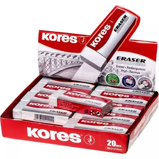 Goma Kores Ke-20 caja con 20 piezas. 