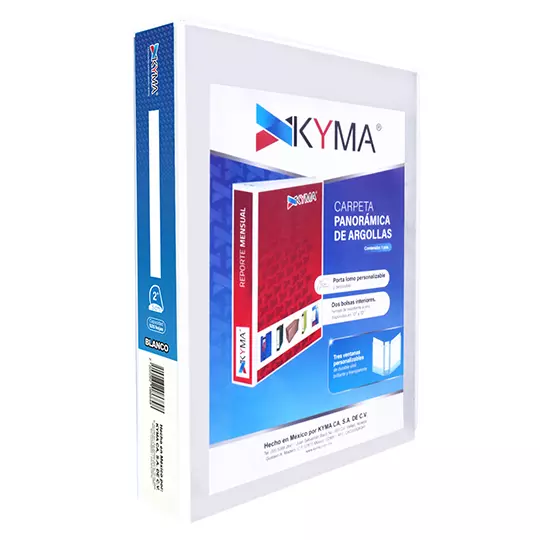 Carpeta Panorámica KYMA Oficio Blanca Herraje "D" 2 Pulgadas