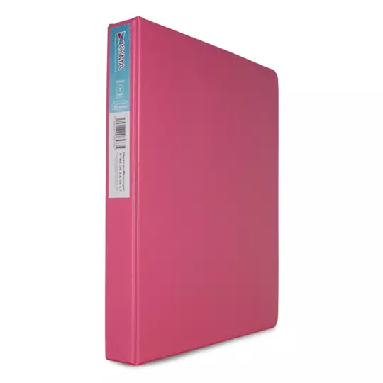 Carpeta panoramica KYMA carta color rosa mexicano herraje en "O" de 1 pulgada