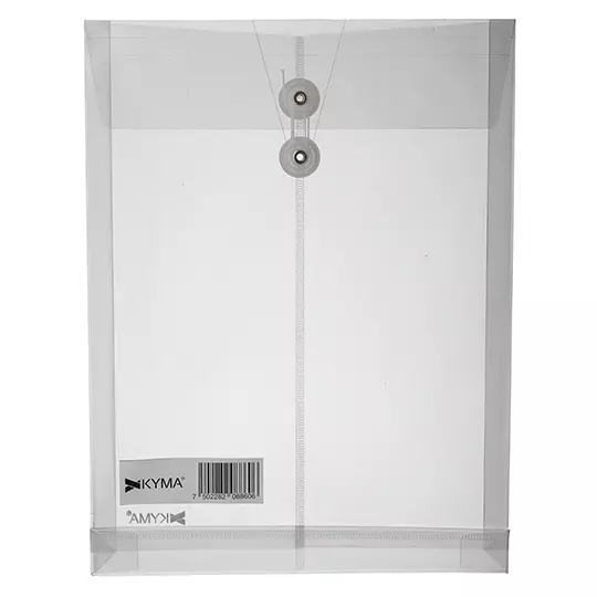 Sobre Plastico KYMA Blanco Vertical con Hilo Carta Bolsa con 12 piezas