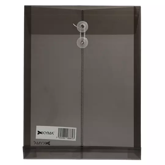 Sobre Plastico KYMA Humo Vertical con Hilo Carta Bolsa con 12 piezas