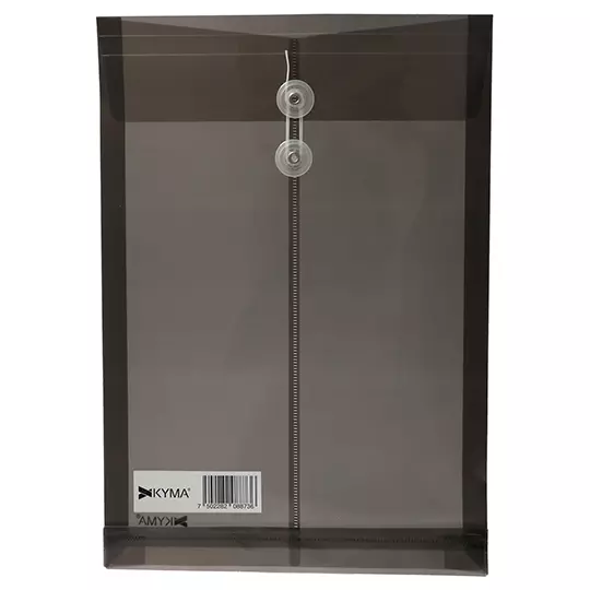Sobre Plastico KYMA Humo Vertical con Hilo Oficio Bolsa con 12 piezas
