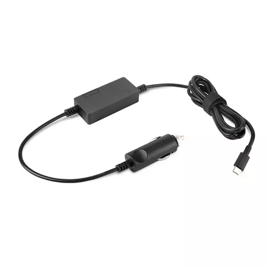 Lenovo Cargador para Auto, USB-C, Negro. 