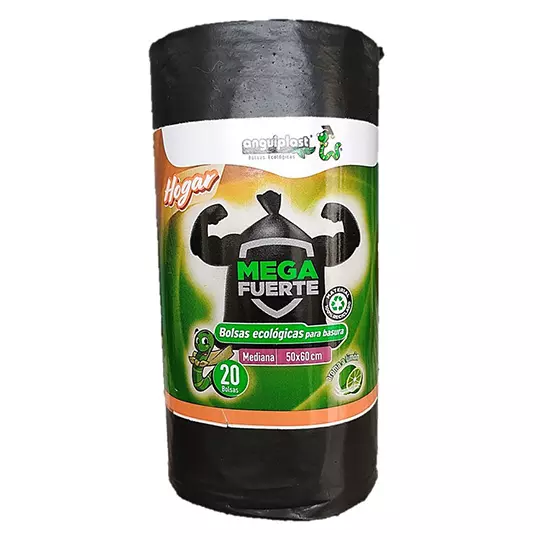 Bolsa mediana ANGUIPLAST, rollo con 20 bolsas de calibre 120 Medidas de 50x60 cm