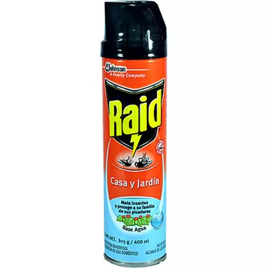 Insecticida en aerosol Raid casa y jardin de 400ml