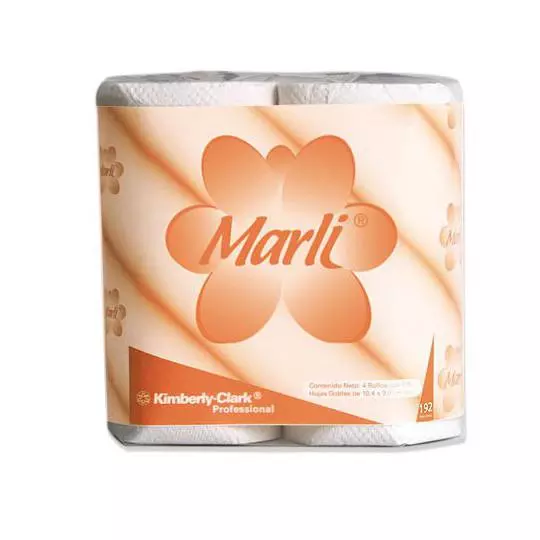 Papel Higiénico blanco Marli, colchon c/24 paq. 195 hjs dobles