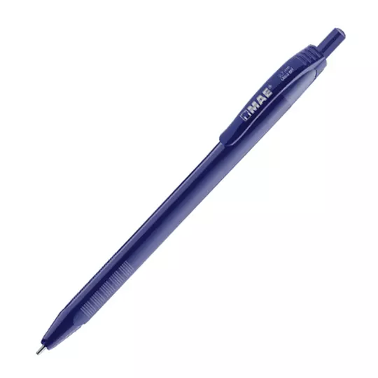 Boligrafo retractil MAE azul punto fino 0.7mm caja con 12 pz