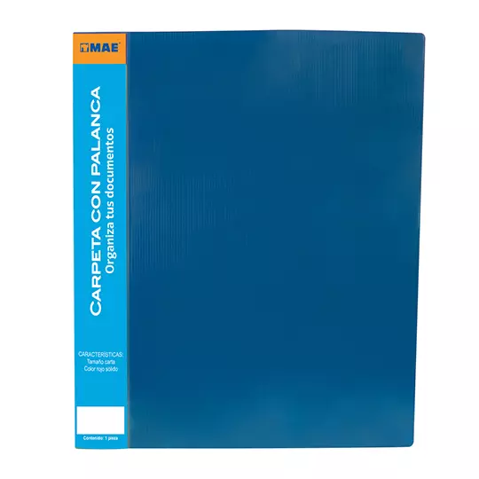 LM-Carpeta con palanca MAE carta, color azul traslucido