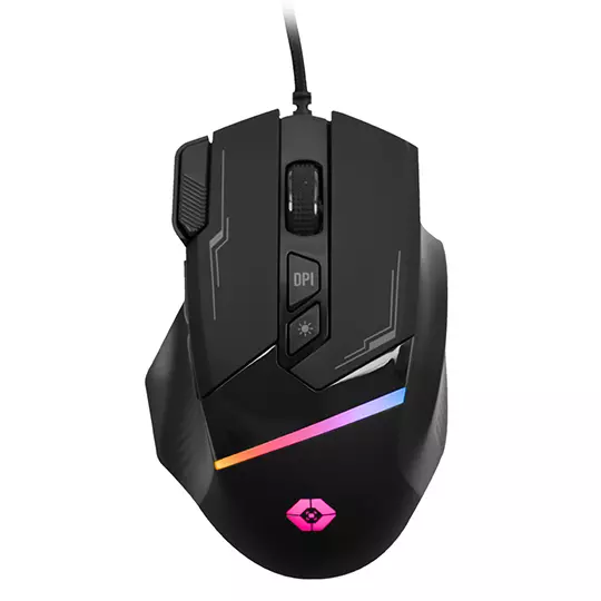 MOUSE GAMER ALÁMBRICO PERFECT CHOICE 8D 7200 DPI - TRAPPER XTREME-NEGRO