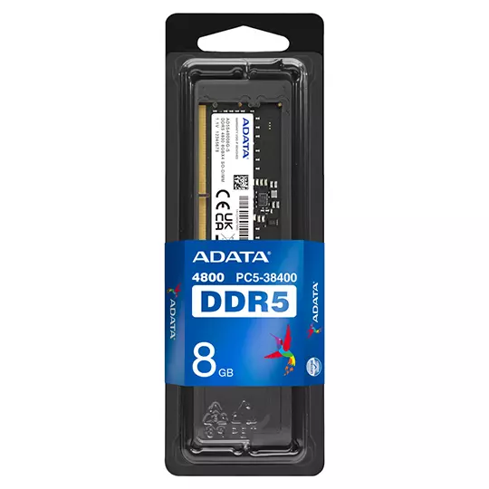 Memoria RAM AdataDDR5, 4800MHz, 8GB. 