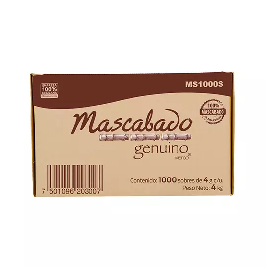 AZUCAR MASCABADO METCO CAJA CON 1000 SOBRES