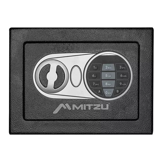 Caja fuerte MITZU con sistema electrónico 17x23x17cm con llave de emergencia