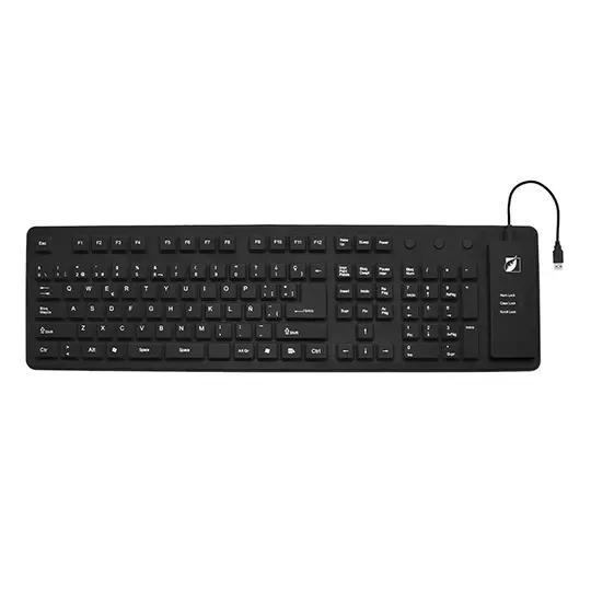 Teclado flexible GREENLEAF multimedia alámbrico 88 teclas color negro