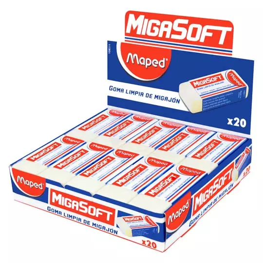 Goma migasoft  Maped caja con 20 piezas tipo migajón