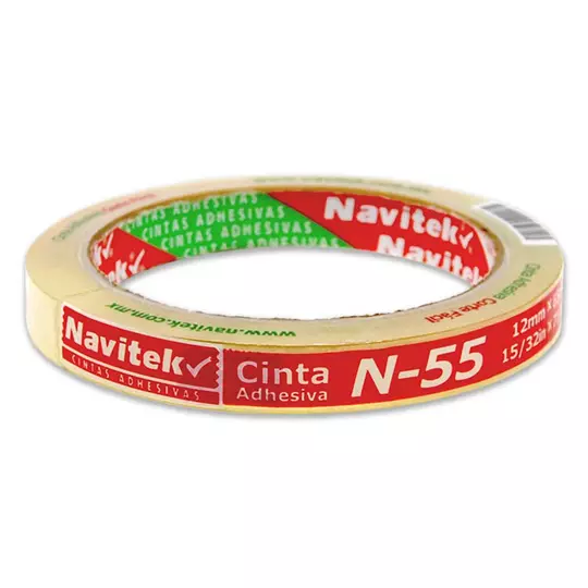 Cinta de corte fácil N55 Navitek transparente 12 mm x 65 m uso escolar/oficin