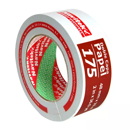 Cinta doble capa papel uso 175 Navitek 48 mm x 33 m