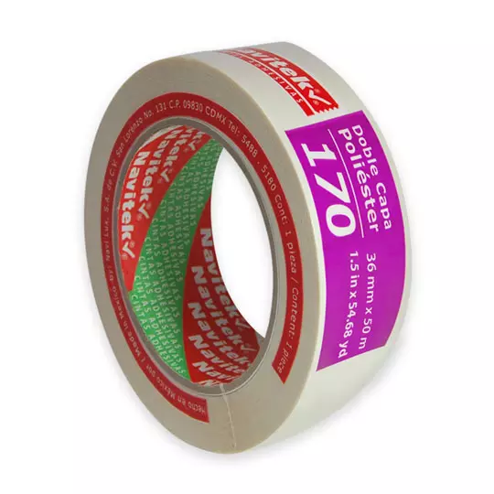 Cinta doble capa poliéster uso 170 Navitek 36 mm x 50 m