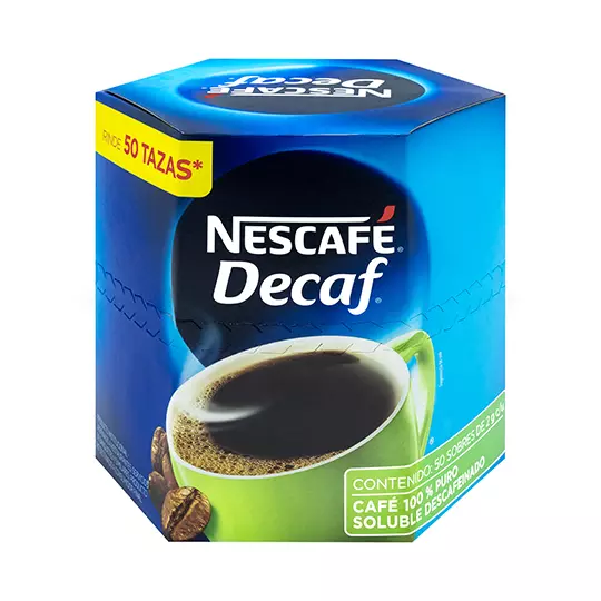 Café soluble Nescafé Descafeinado stick 50 pzas