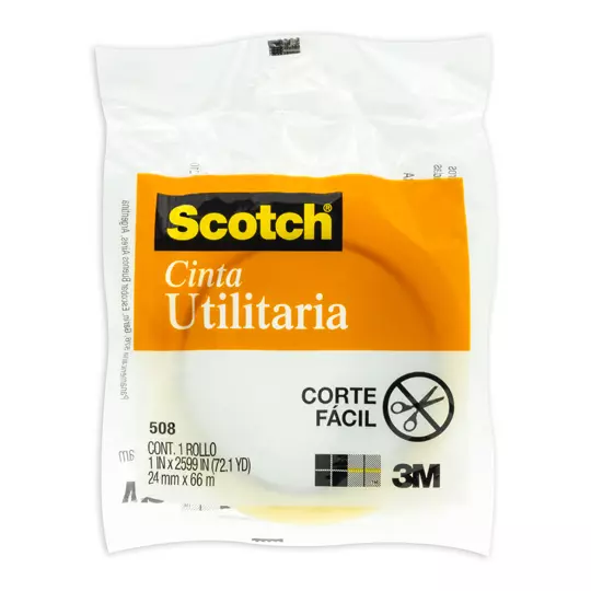 Cinta utilitaria Scotch Mod.508 3M 24mmx66m bolsa con 1 pieza
