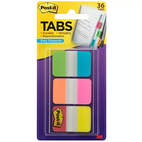 Banderitas rígidas Post-It TAB Mod 686-AYO 3 blocks c/ 12 banderitas