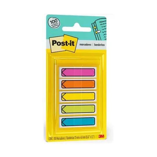 Banderitas adhesivas flecha Post-It neón 5 blocks