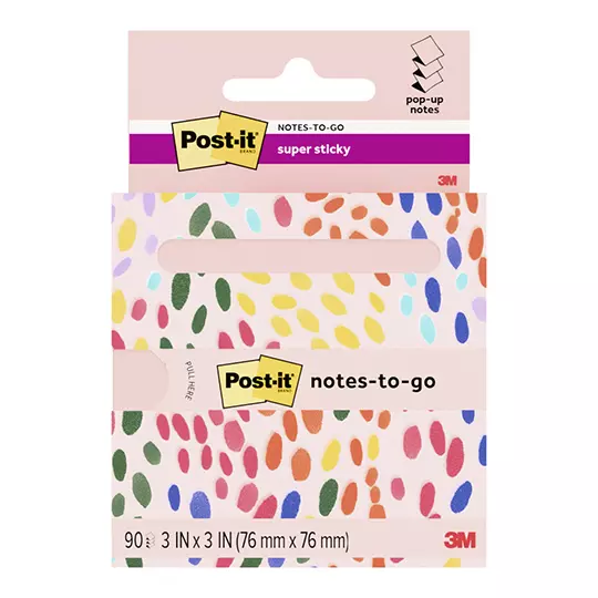 Notas adhesivas Post-It POP-UP Super Sticky 3 X 3 pulg color rosa c/90 notas